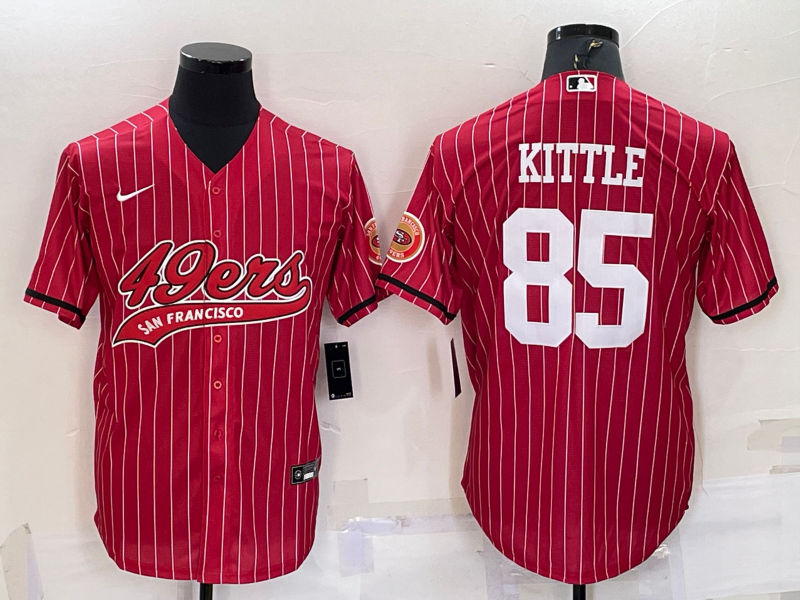 Men's San Francisco 49ers George Kittle #85 Red Player Jersey1 Joint Edition