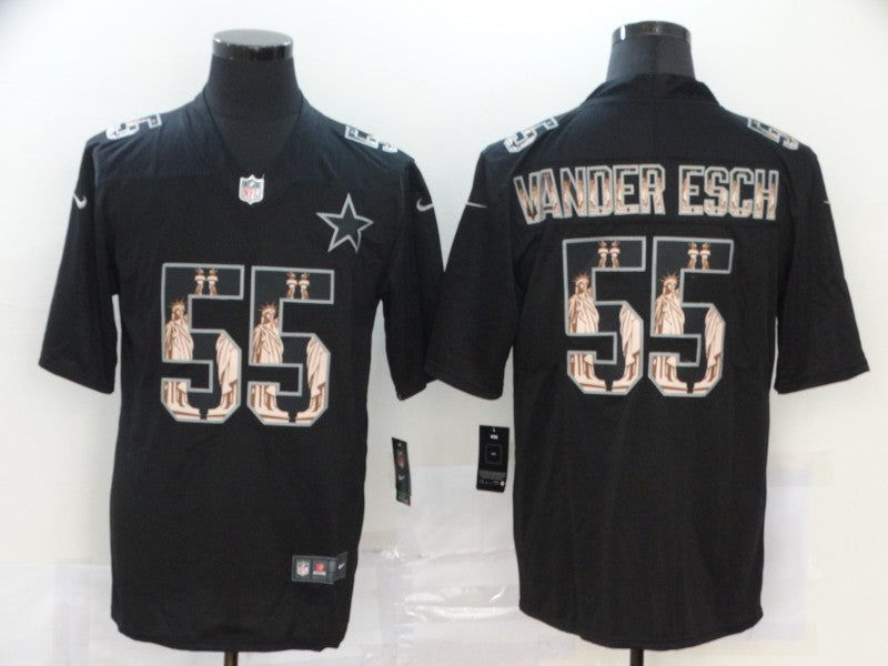 Men's Dallas Cowboys Leighton Vander Esch #55 Black Player Jersey1