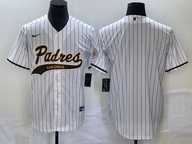 Men's San Diego Padres White Replica Blank Jersey Joint Edition