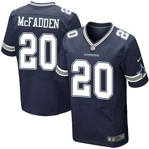 Darren McFadden # 20 Dallas Cowboys Navy Blue Stitched NFL Elite Jersey