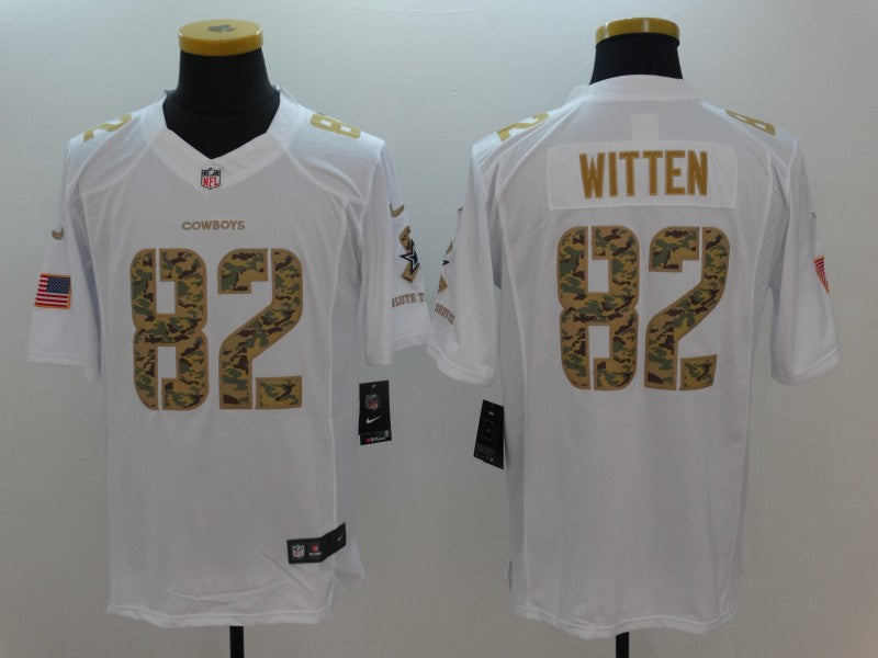 Men's Dallas Cowboys Jason Witten #82 White Game Player Jersey1