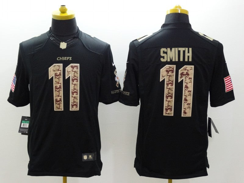 Men's Kansas City Chiefs Alex Smith #11 Black Game Jersey1