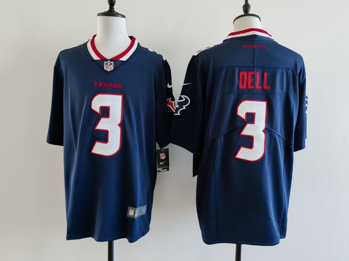 Men's Houston Texans Tank Dell Jersey-Blue