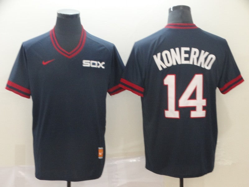 Men's Chicago White Sox Paul Konerko #14 Navy Replica Baseball Jersey1