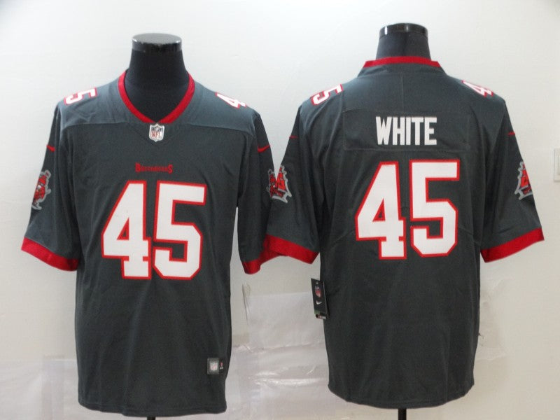 Men's Tampa Bay Buccaneers Devin White #45 Gray Game Jersey1