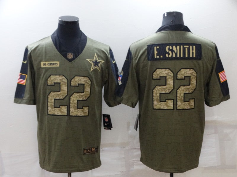 Men's Dallas Cowboys Emmitt Smith #22 Brown Game Jersey1