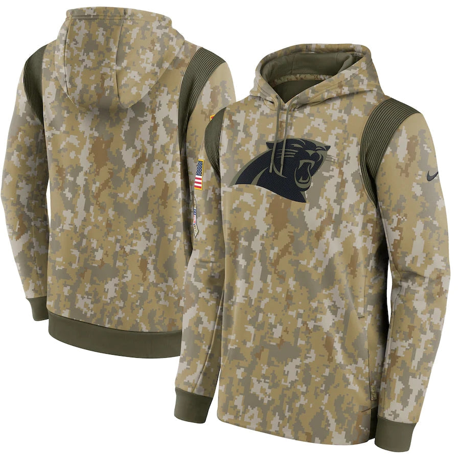 Men's Carolina Panthers NFL 2021 Salute to Service Hoodie1 Camouflage