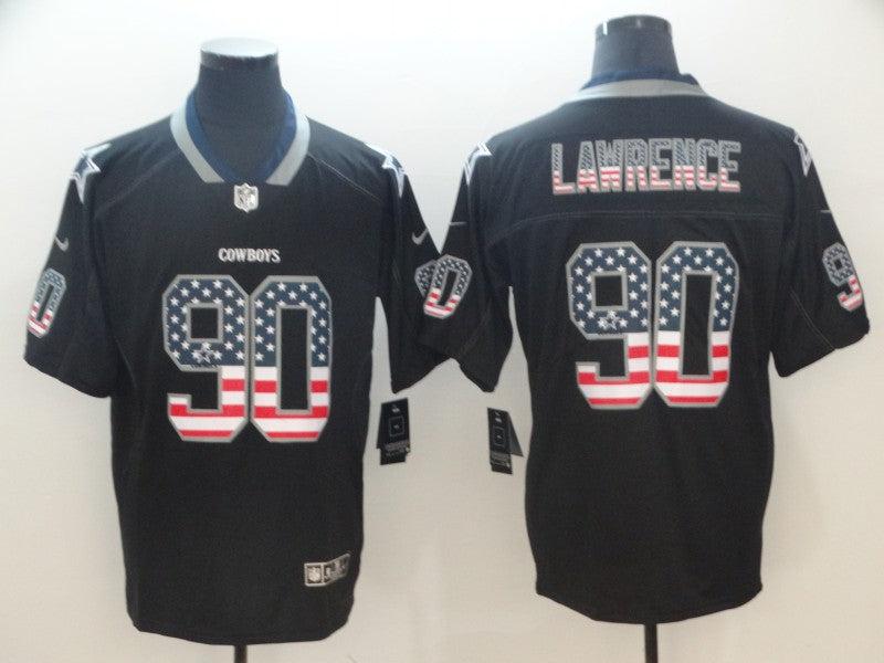 Men's Dallas Cowboys DeMarcus Lawrence #90 Black Authentic Game Jersey1