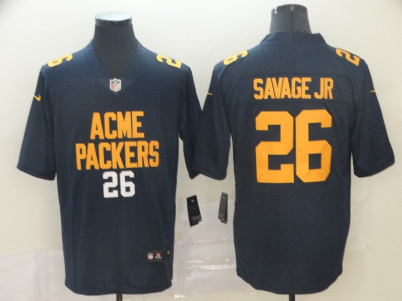 Men's Green Bay Packers Darnell Savage #26 Navy City Edition Game Jersey1