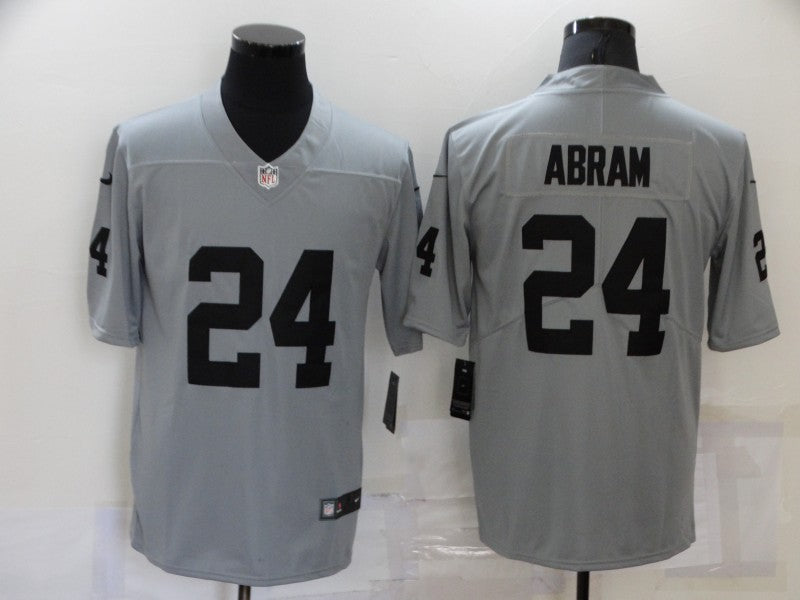 Men's Las Vegas Raiders Jonathan Abram #24 Gray Inverted Legend Jersey1