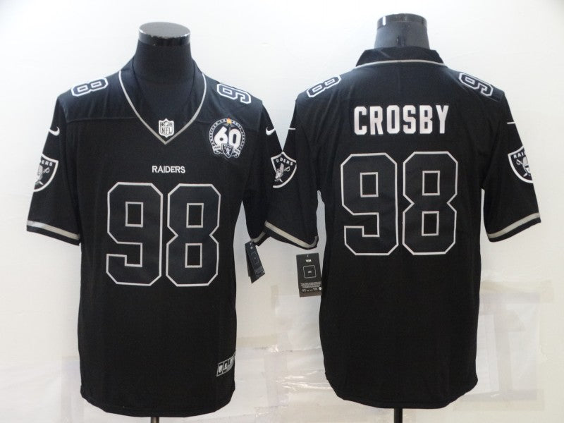 Men's Las Vegas Raiders Maxx Crosby #98 Black Alternate Game Jersey1