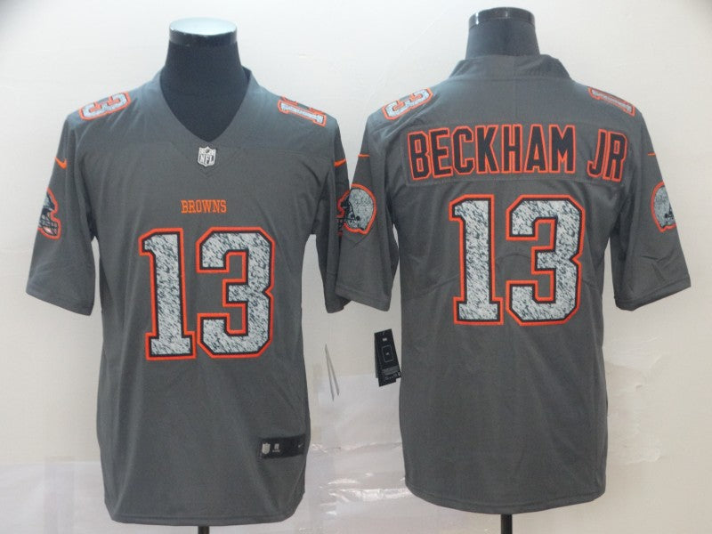 Men's Cleveland Browns Odell Beckham Jr. Gray Player Game Jersey1