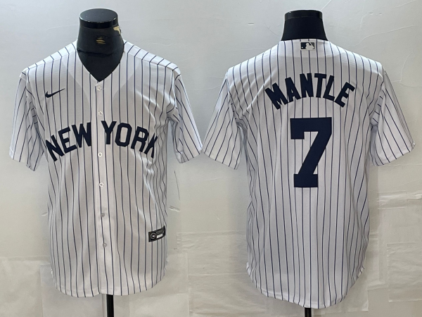 Men's New York Yankees Mickey Mantle #7 White Limited Jersey1