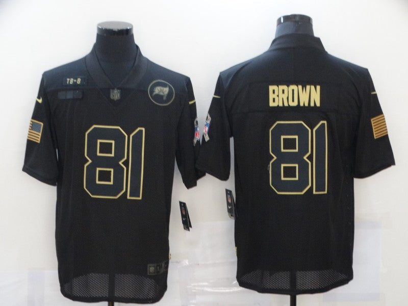 Men's Tampa Bay Buccaneers Antonio Brown #81 Black Game Jersey1