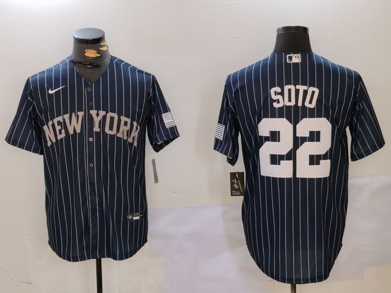 Men's New York Yankees Juan Soto #22 Navy Player Jersey1