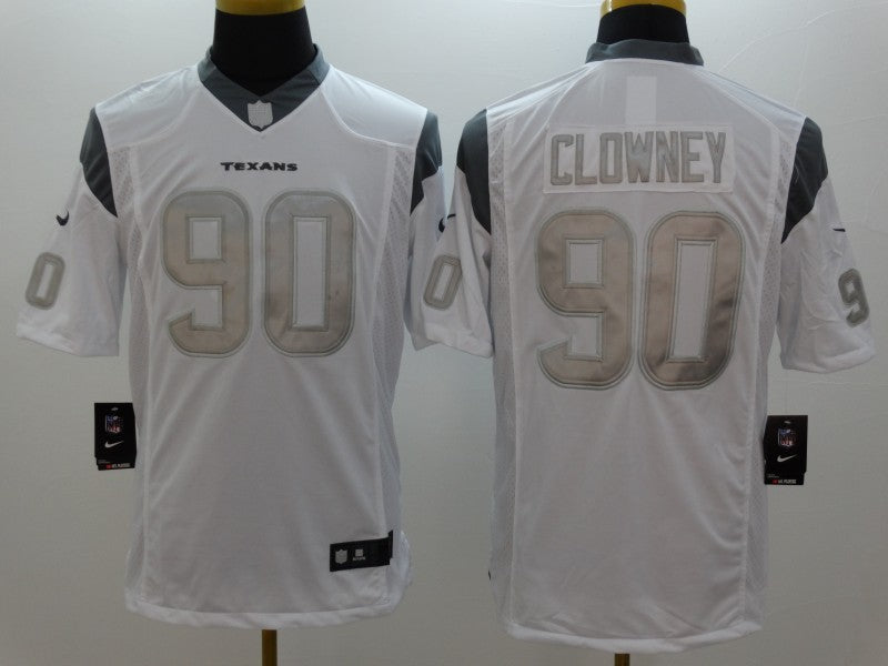 Men's Houston Texans Jadeveon Clowney #90 White Game Jersey1