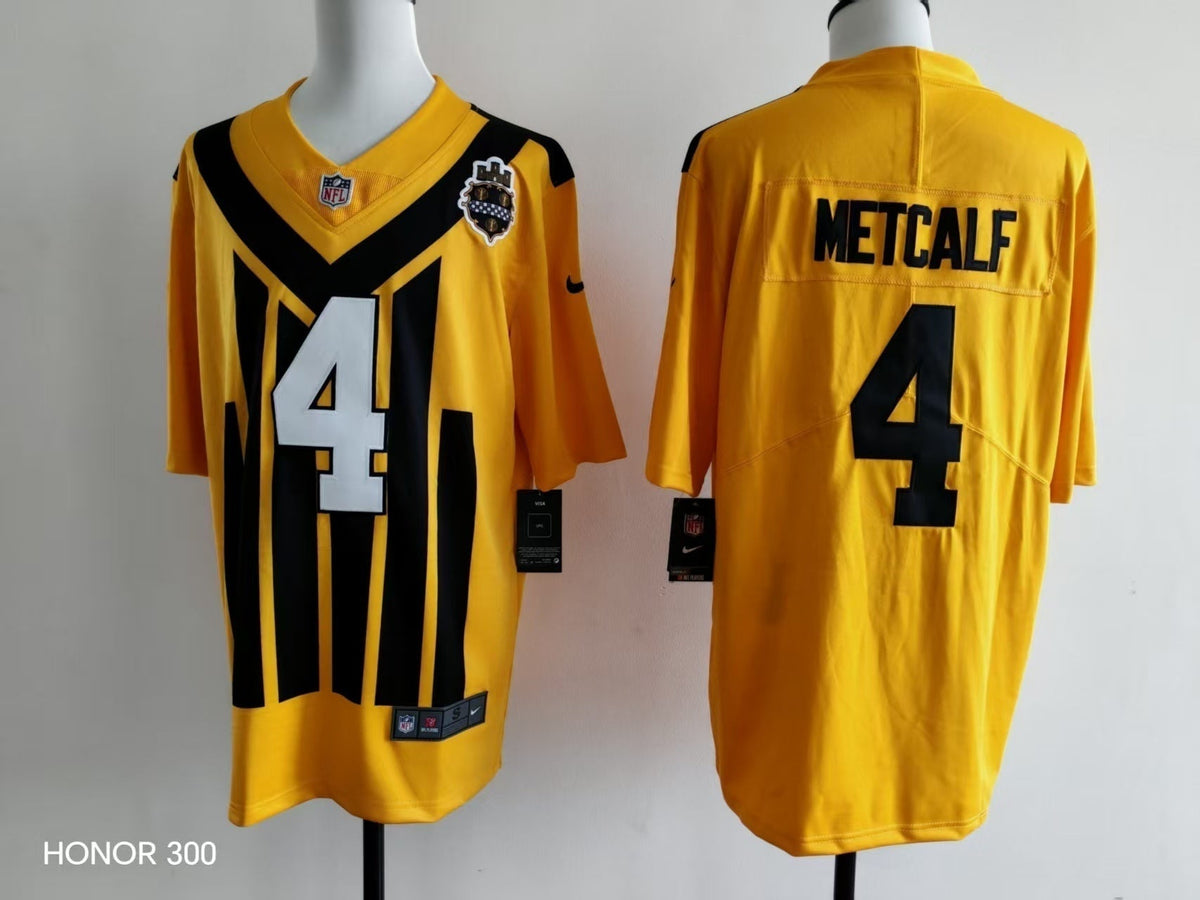 Men's Pittsburgh Steelers DK Metcalf Nike Jersey - Retro Yellow-1