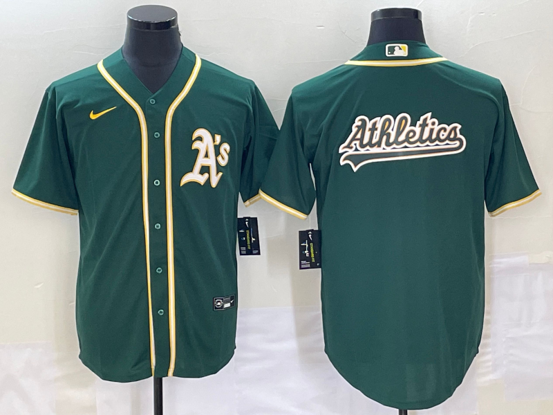 Men's Oakland Athletics Kelly Green Replica Player Jersey1