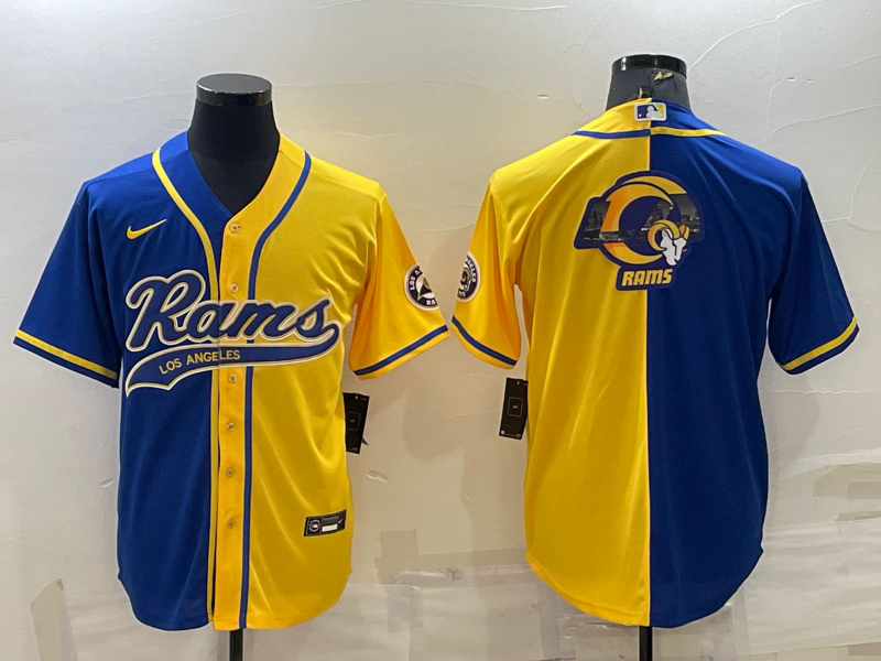 Men's Los Angeles Rams Blue/Yellow Game Jersey1