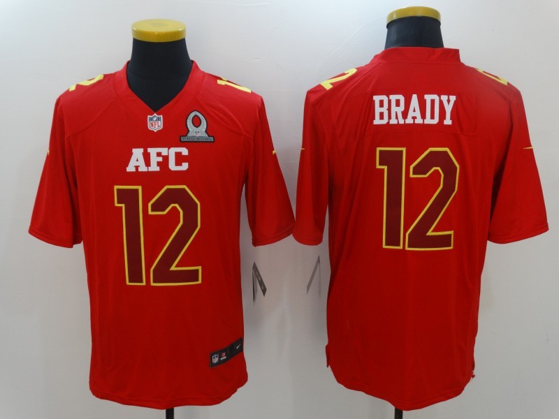 Men's New England Patriots Tom Brady #12 Red Player Game Jersey1