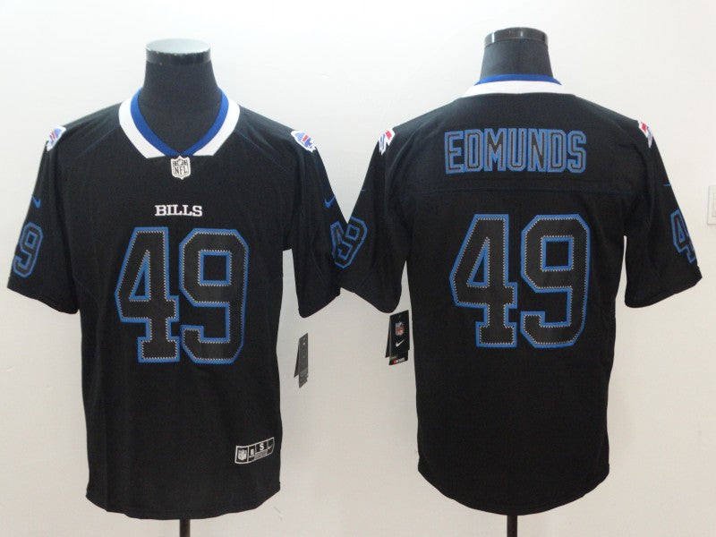Men's Buffalo Bills Tremaine Edmunds #49 Black Game Jersey1