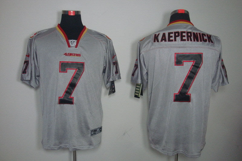 Men's San Francisco 49ers Colin Kaepernick #7 Gray Game Jersey1