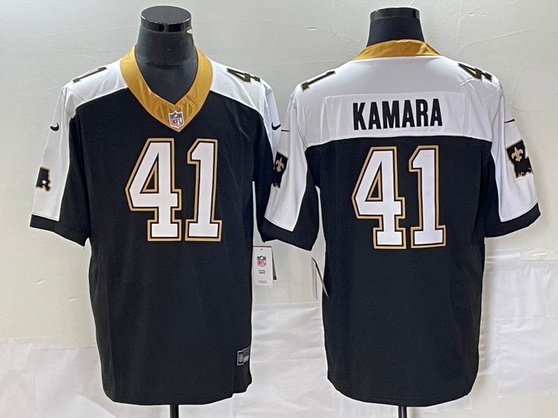 Men's New Orleans Saints Alvin Kamara #41 Black Vapor F.U.S.E. Limited Jersey1