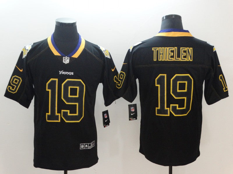 Men's Minnesota Vikings #19 Adam Thielen Black Alternate Game Jersey1