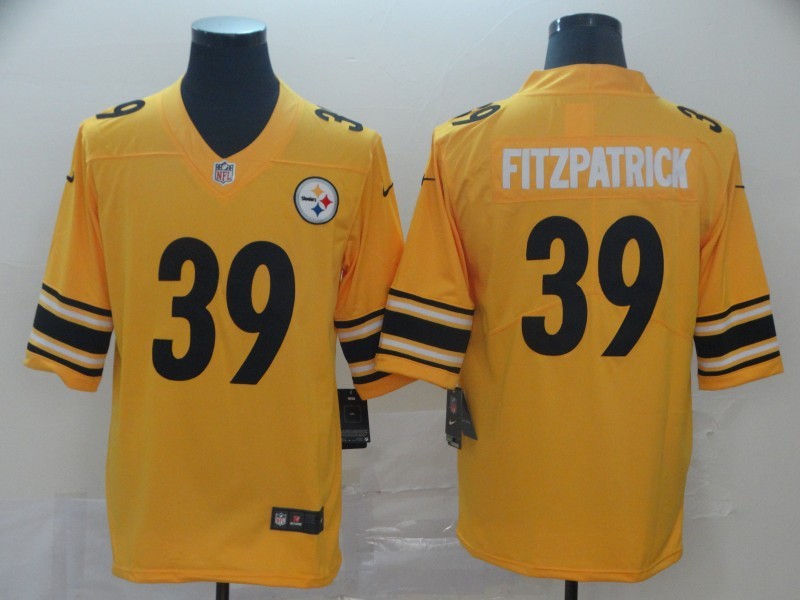 Men's Pittsburgh Steelers Minkah Fitzpatrick #39 Gold Inverted Team Game Jersey1
