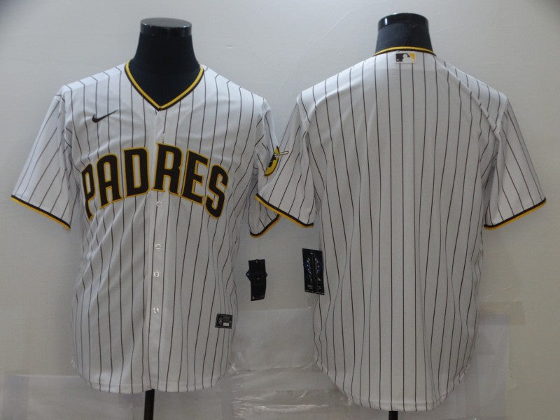 Men's San Diego Padres White Home Blank Replica Jersey1