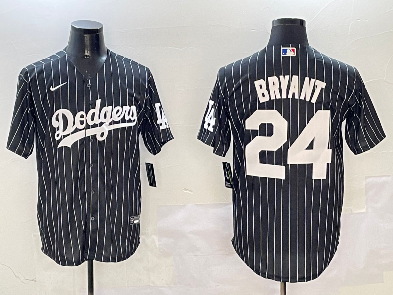 Men's Los Angeles Dodgers Kobe Bryant #24 Black Alternate Limited Player Jersey