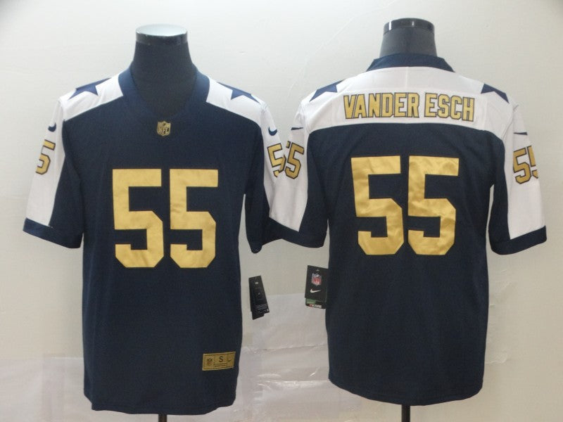 Men's Dallas Cowboys Leighton Vander Esch #55 Navy Authentic Game Jersey1