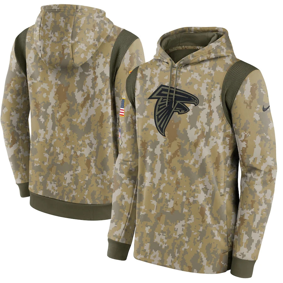Men's Atlanta Falcons NFL 2021 Salute to Service Hoodie1 Camouflage