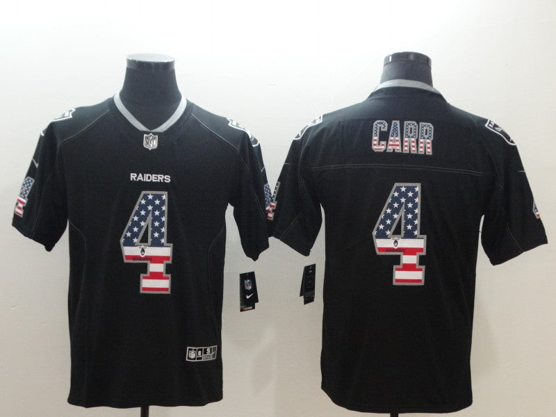 Men's Las Vegas Raiders Derek Carr #4 Black Alternate Game Jersey1
