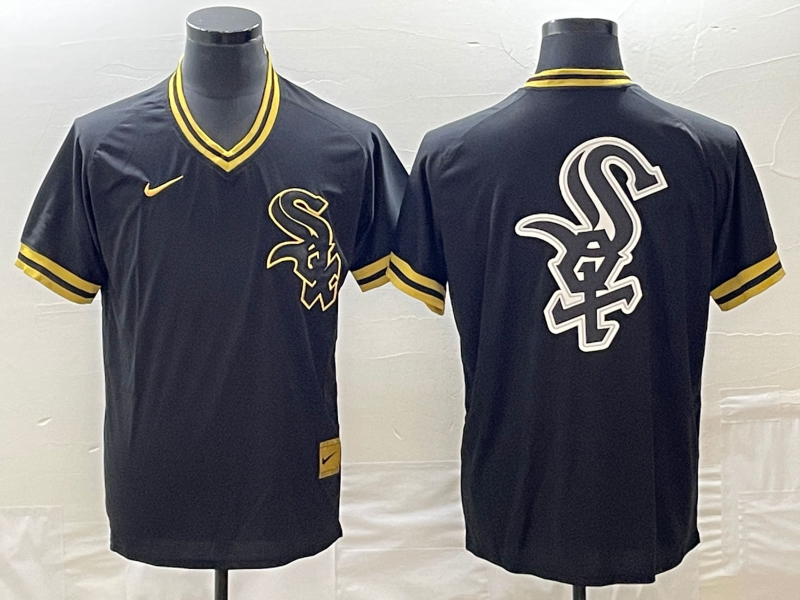 Men's Chicago White Sox Black Cooperstown Collection Team Jersey1