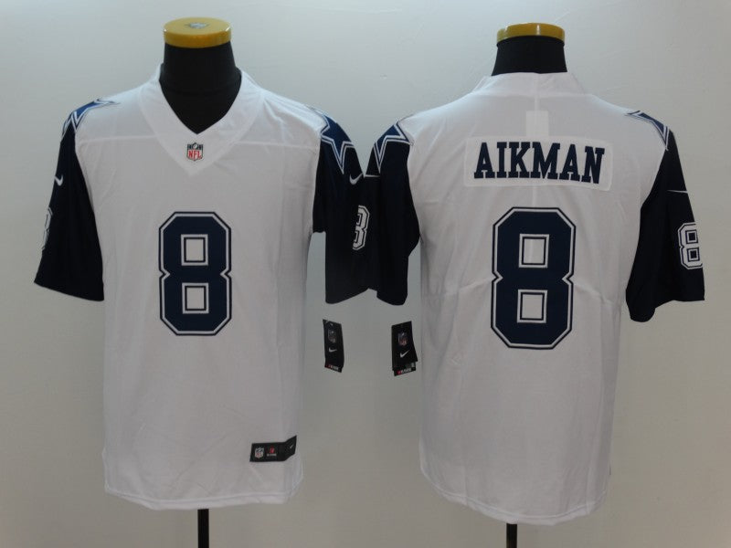 Men's Dallas Cowboys Troy Aikman #8 White Game Player Jersey1