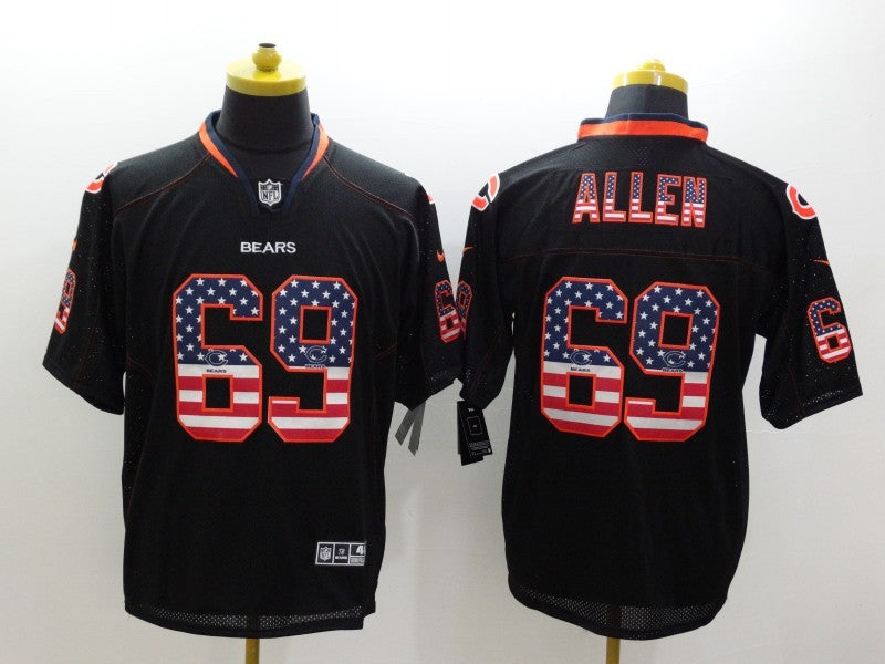 Men's Chicago Bears Jared Allen #69 Black Game Jersey1