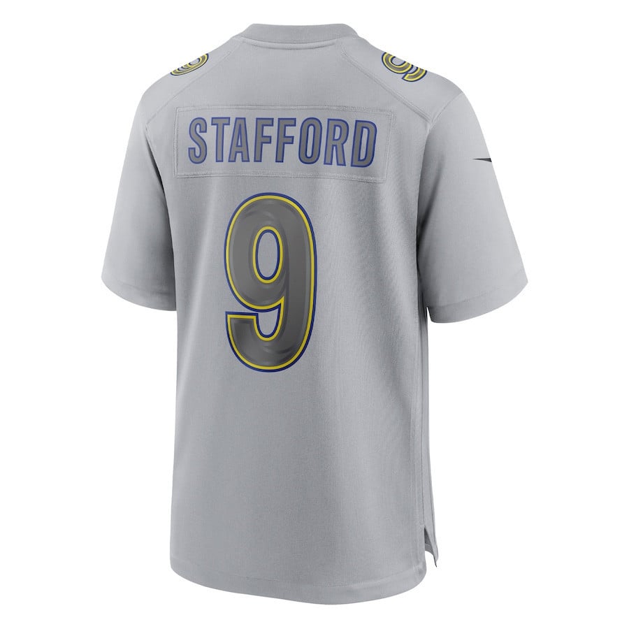 Matthew Stafford 9 Los Angeles Rams Atmosphere Fashion Game Jersey - Gray