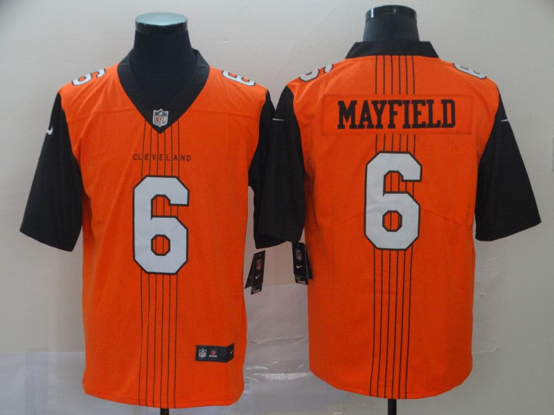 Men's Cleveland Browns Baker Mayfield Orange Game Jersey1