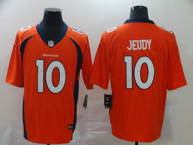 Men's Denver Broncos Jerry Jeudy #10 Orange Game Jersey1