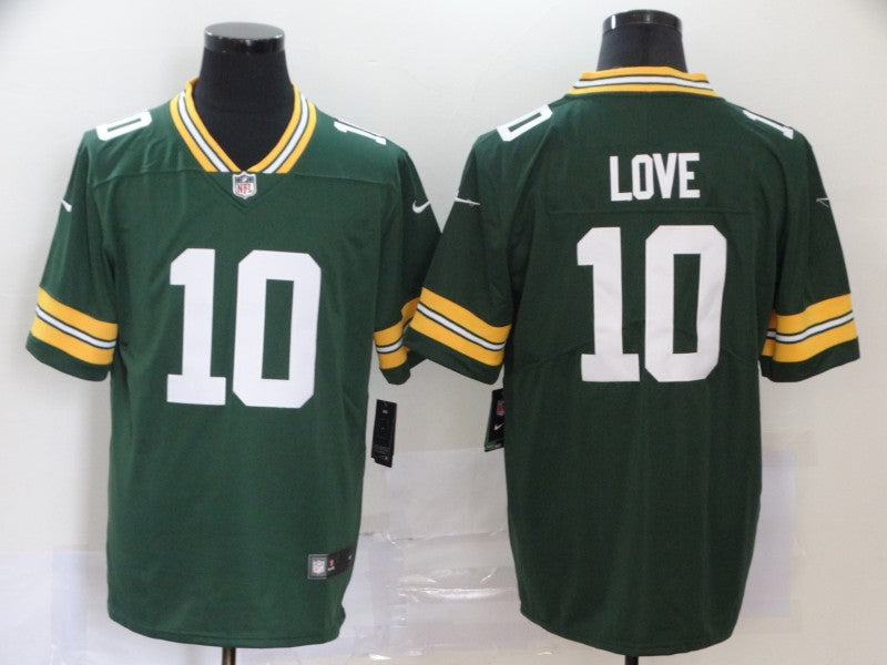 Men's Green Bay Packers Jordan Love #10 Green Game Jersey1