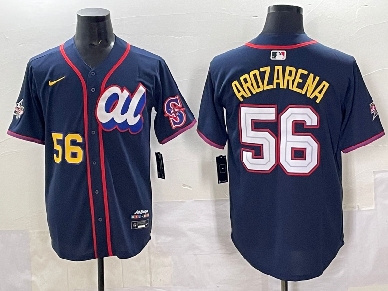 Men's American League Randy Arozarena #56 Navy 2025 All-Star Edition Limited Player Jersey