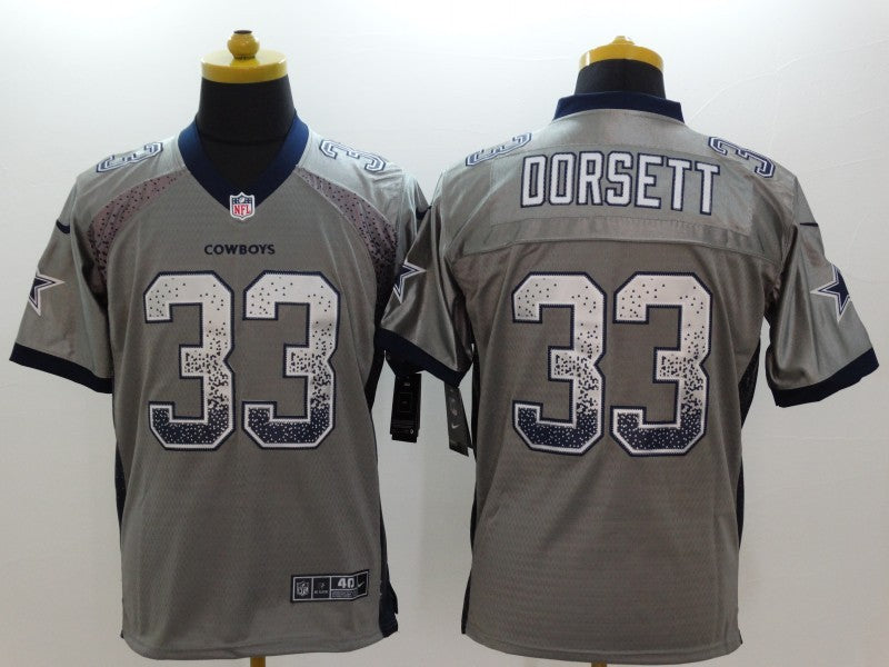 Men's Dallas Cowboys Tony Dorsett #33 Gray Game Jersey1