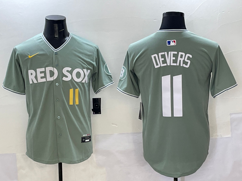 Men's Boston Red Sox Rafael Devers #11 Gray 2025 City Connect Limited Player Jersey