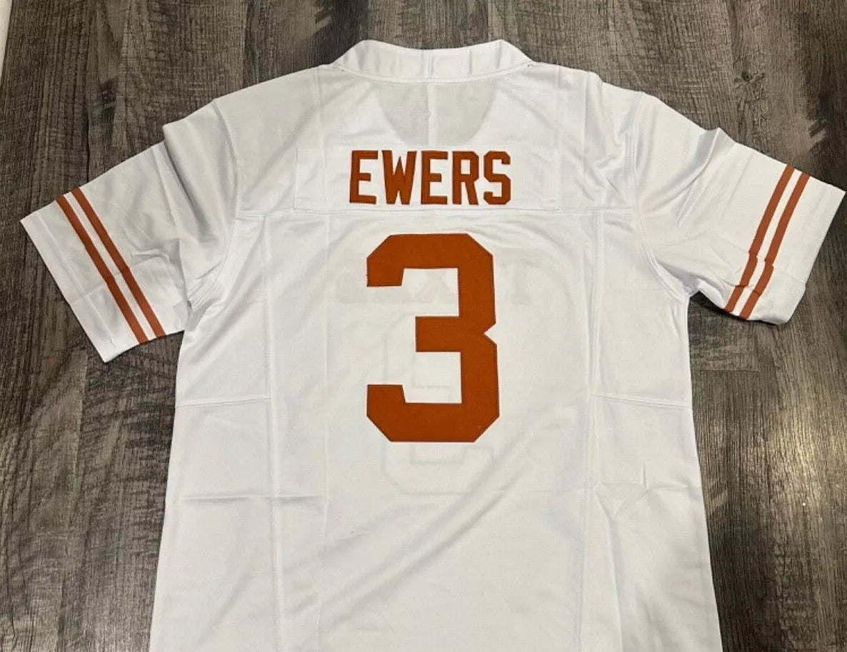 Quinn Ewers Texas White Jersey