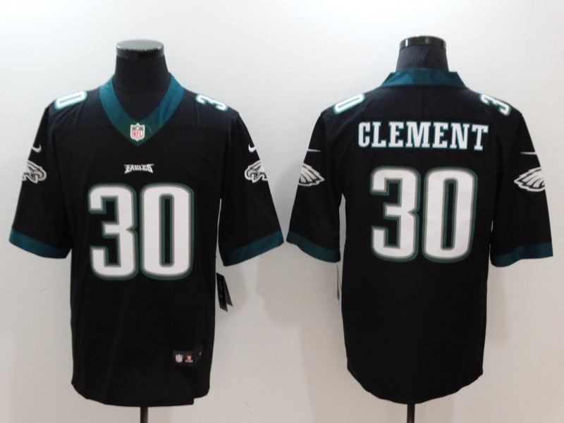 Men's Philadelphia Eagles Corey Clement #30 Black Game Jersey1