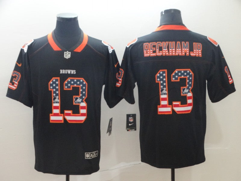 Men's Cleveland Browns Odell Beckham Jr. Black Game Jersey1