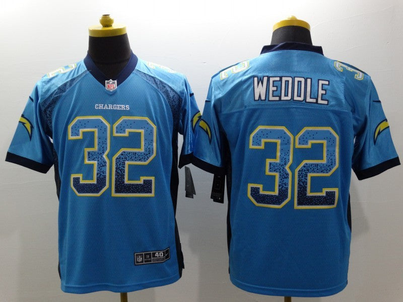 Men's Los Angeles Chargers Eric Weddle #32 Blue Game Jersey1