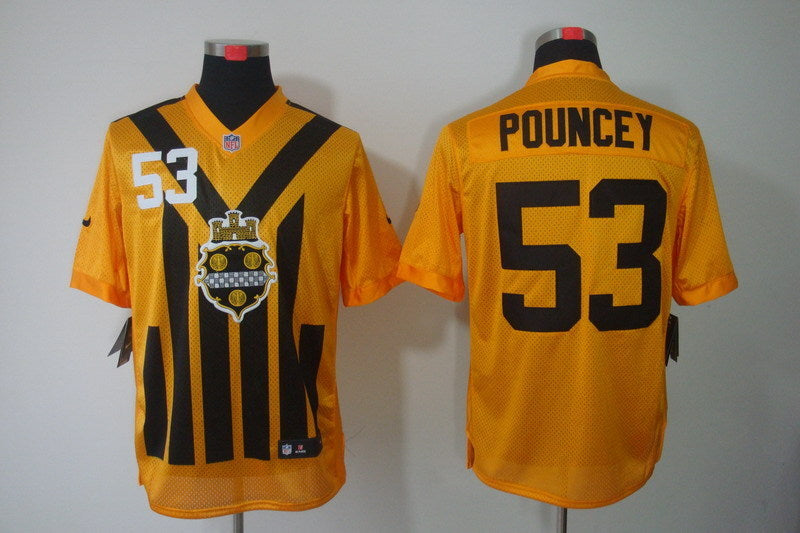 Men's Pittsburgh Steelers Maurkice Pouncey #53 Gold Game Jersey1