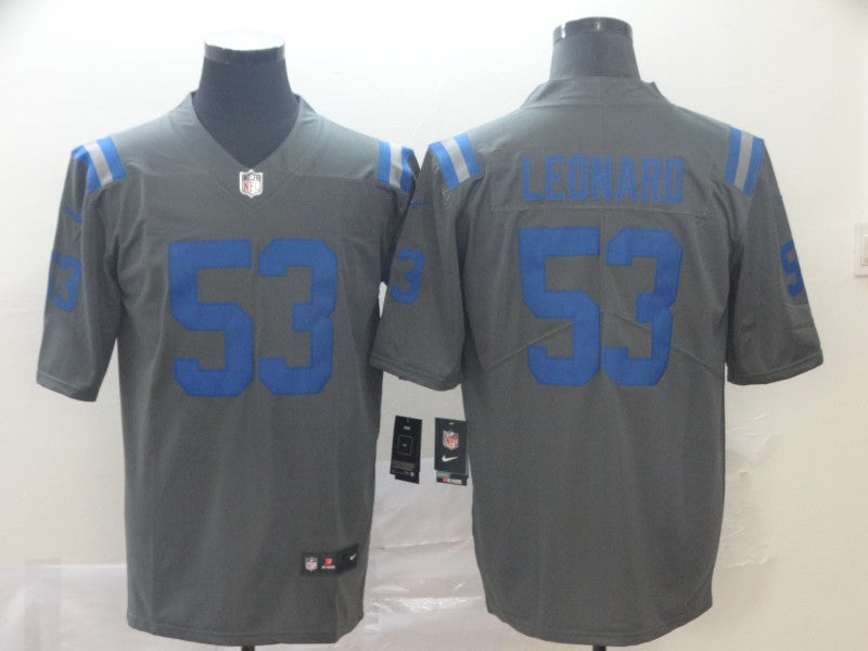 Men's Indianapolis Colts Darius Leonard Player Gray Game Jersey1